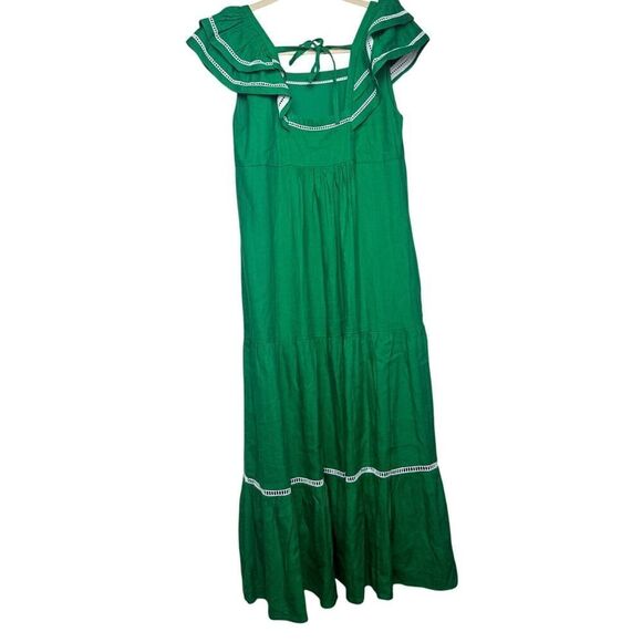 Cefinn Bella Midi Dress in Emerald Green Sz. 4 - Picture 7 of 9